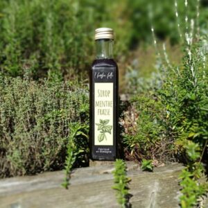 Bouteille de sirop menthe fraise